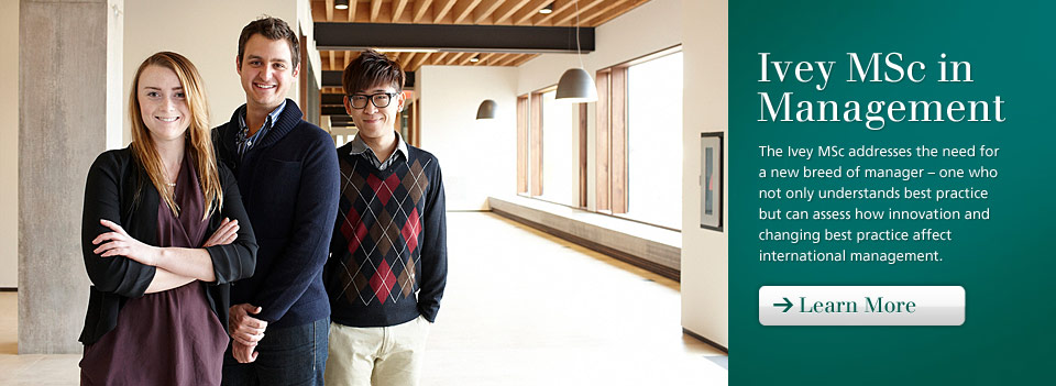 Ivey MSc in Management