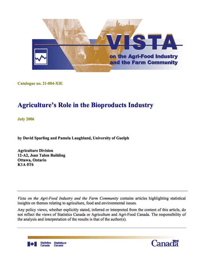 Agriculture’s Role in the Bioproducts Industry