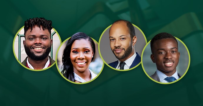 Black History Month panel, L-r: Paul Okundaye, Abiola Lovell, Mathieu Ruffe, and Divine Nwaokocha (1)
