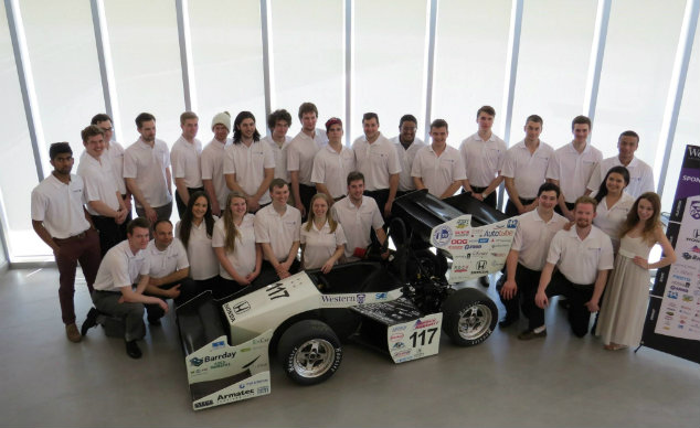 Western Formula Racing team with car
