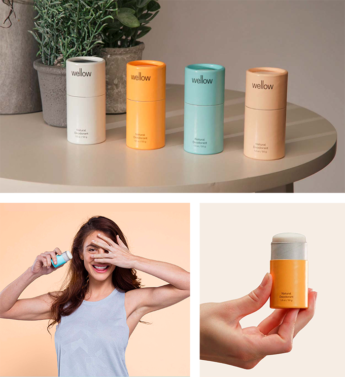 Group image of product deodorant demonstration