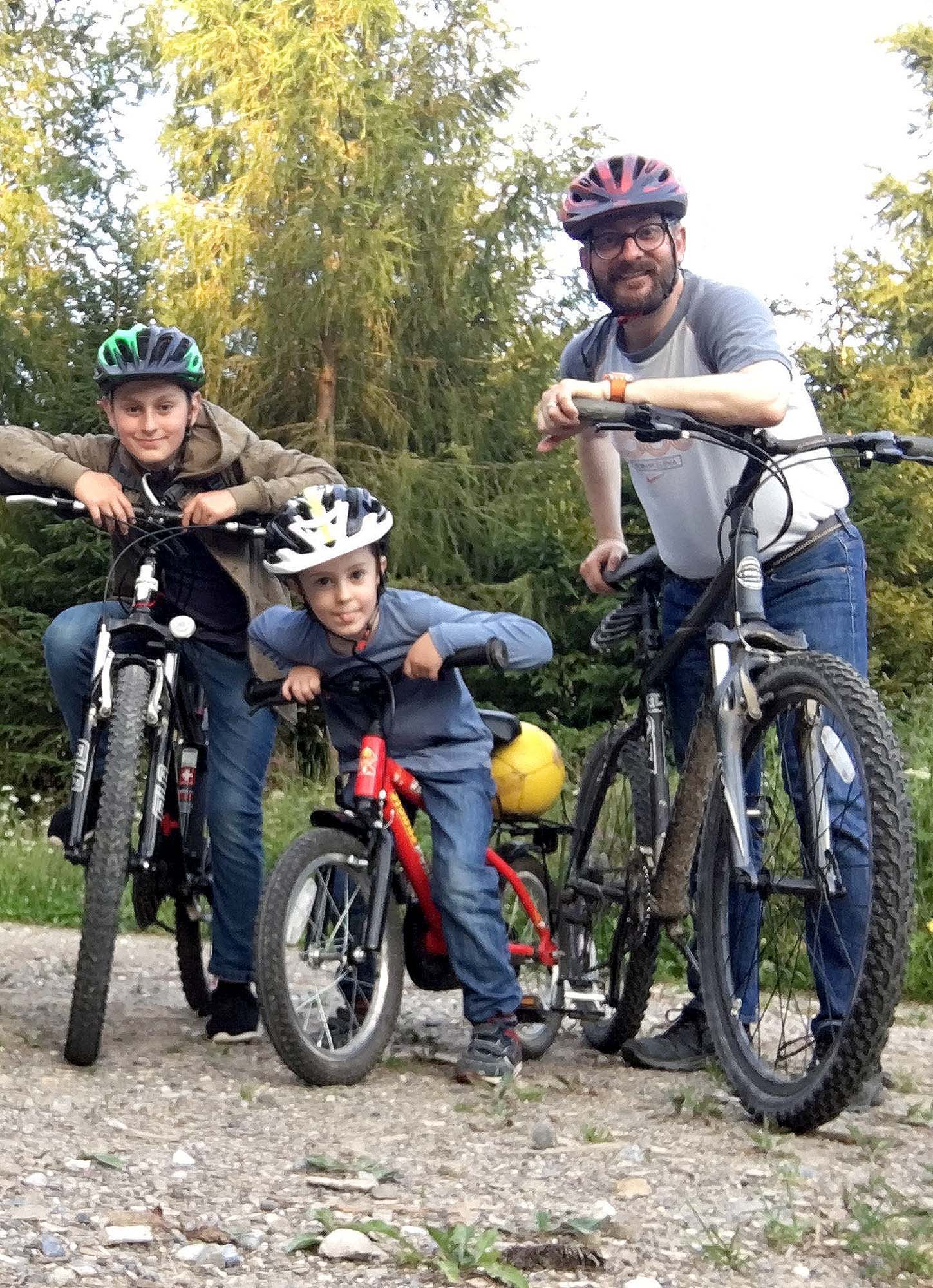 Mark Staudenmann with his sons