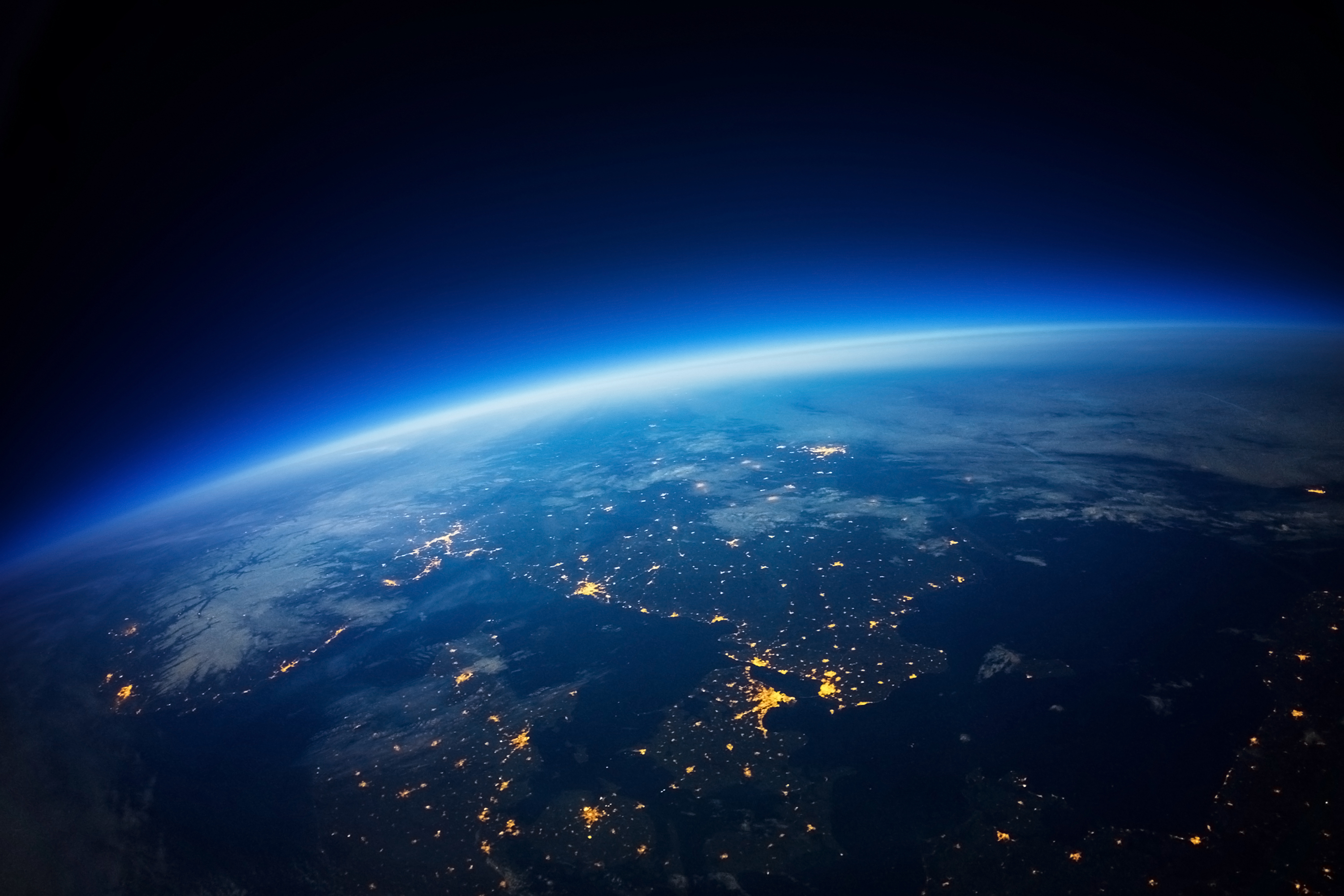 A shot of Earth from outer space