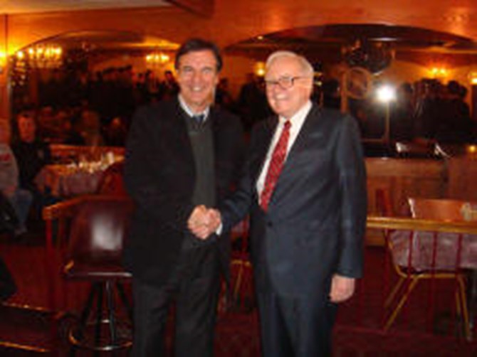 Dr. Athanassakos poses with Mr. Buffett