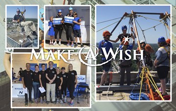 Team CommunityShift™ rappels to raise money for Make-A-Wish