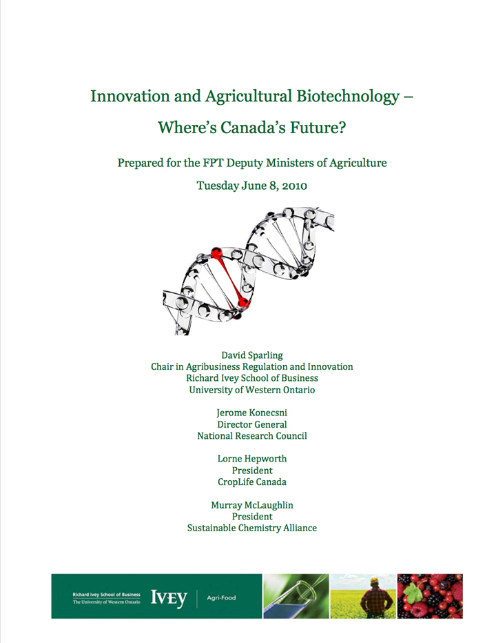 Innovation and agricultural biotechnology – where’s Canada’s future?