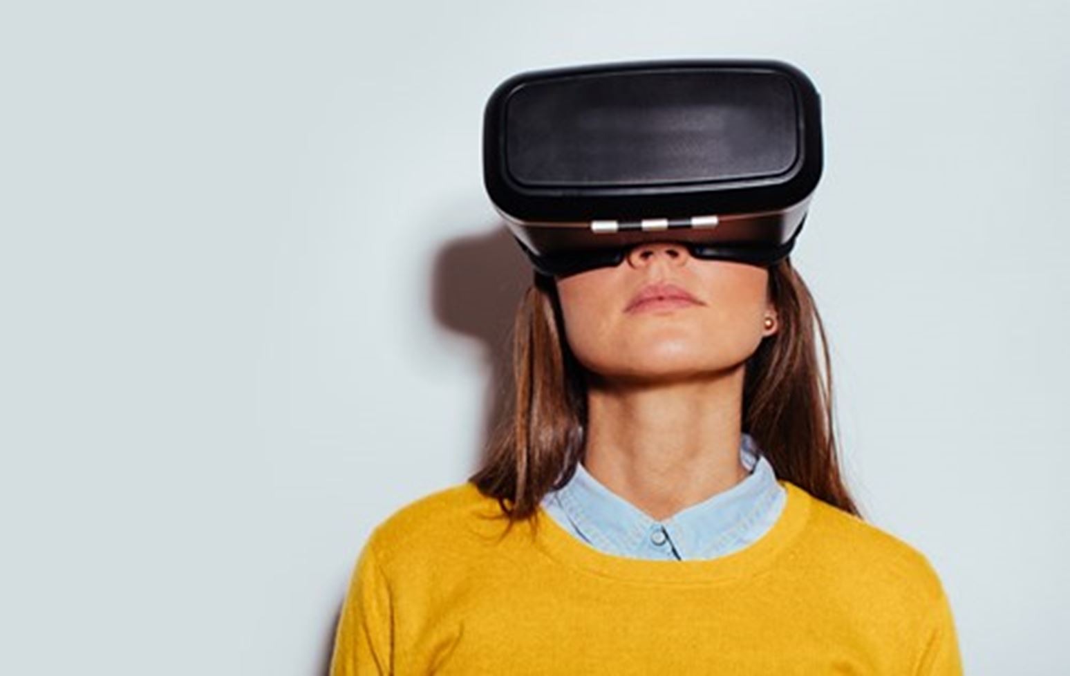 Woman Wearing VR Headset