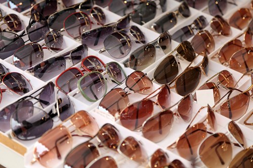 Many Sunglasses On Display