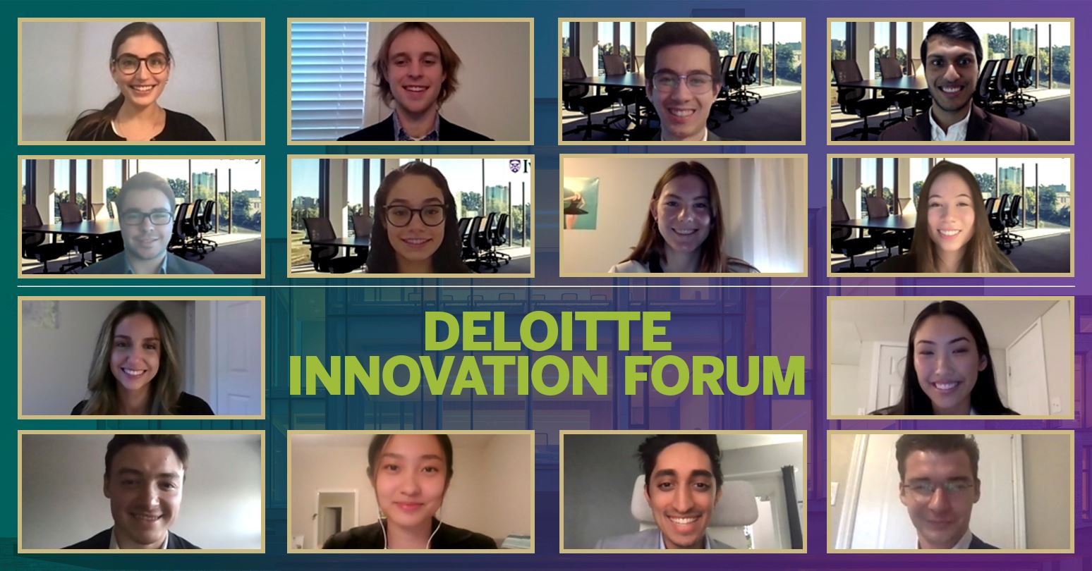 Deloitte Innovation Forum winning teams: Team 8 at top, Team two on bottom