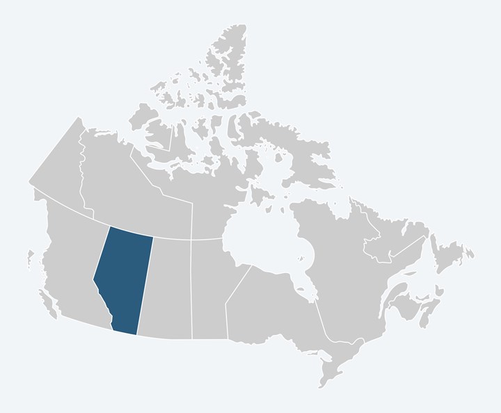 Province Map Alberta