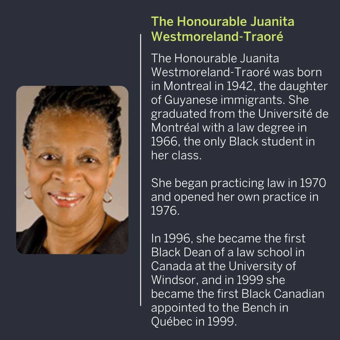 The Honourable Juanita Westmoreland-Traore
