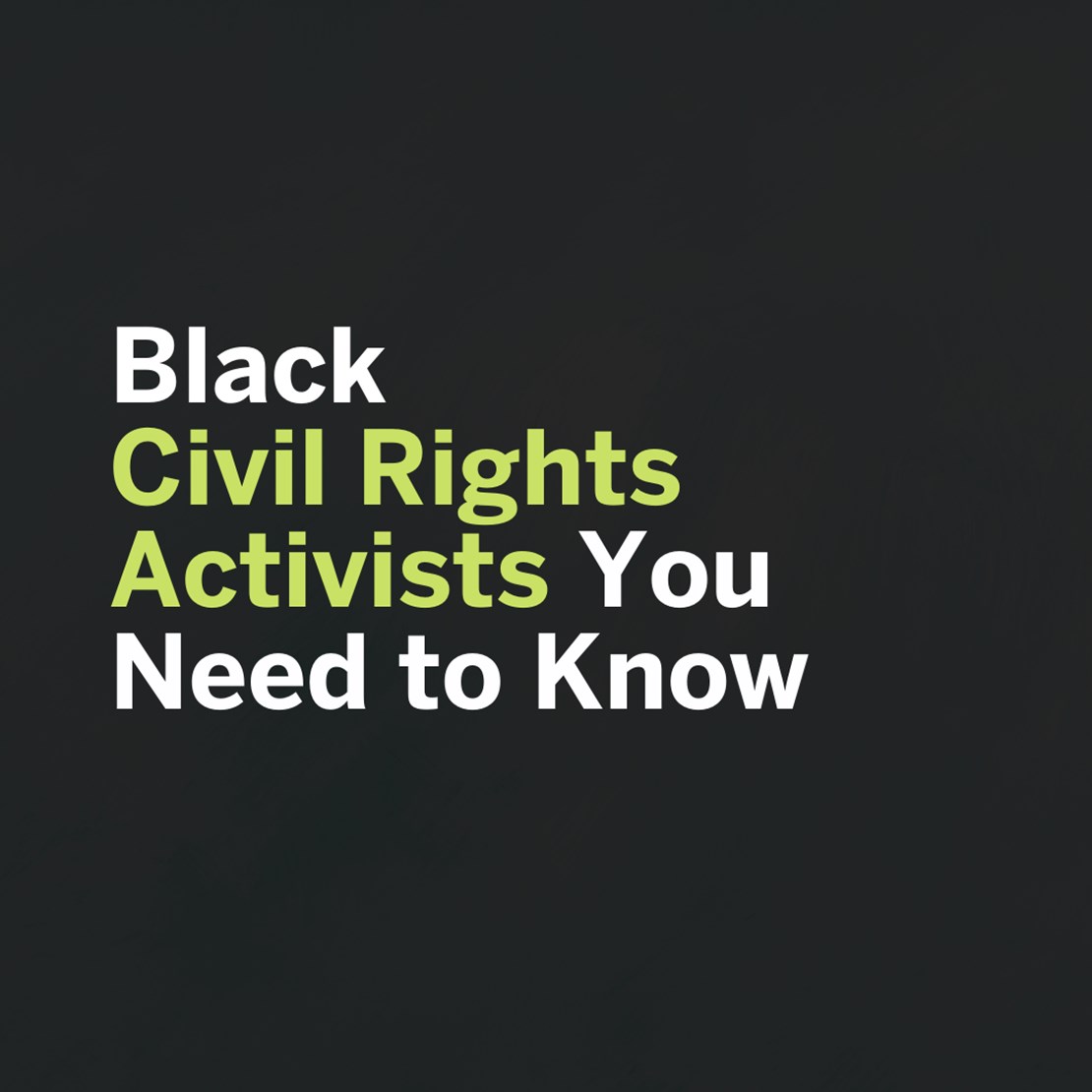 Black Civil Rights Activists You Need to Know