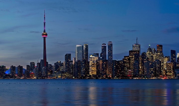 Toronto Skyline Night Homepage Banner Size