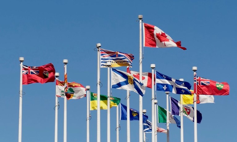 Canadian Provincial Flags Widescreen