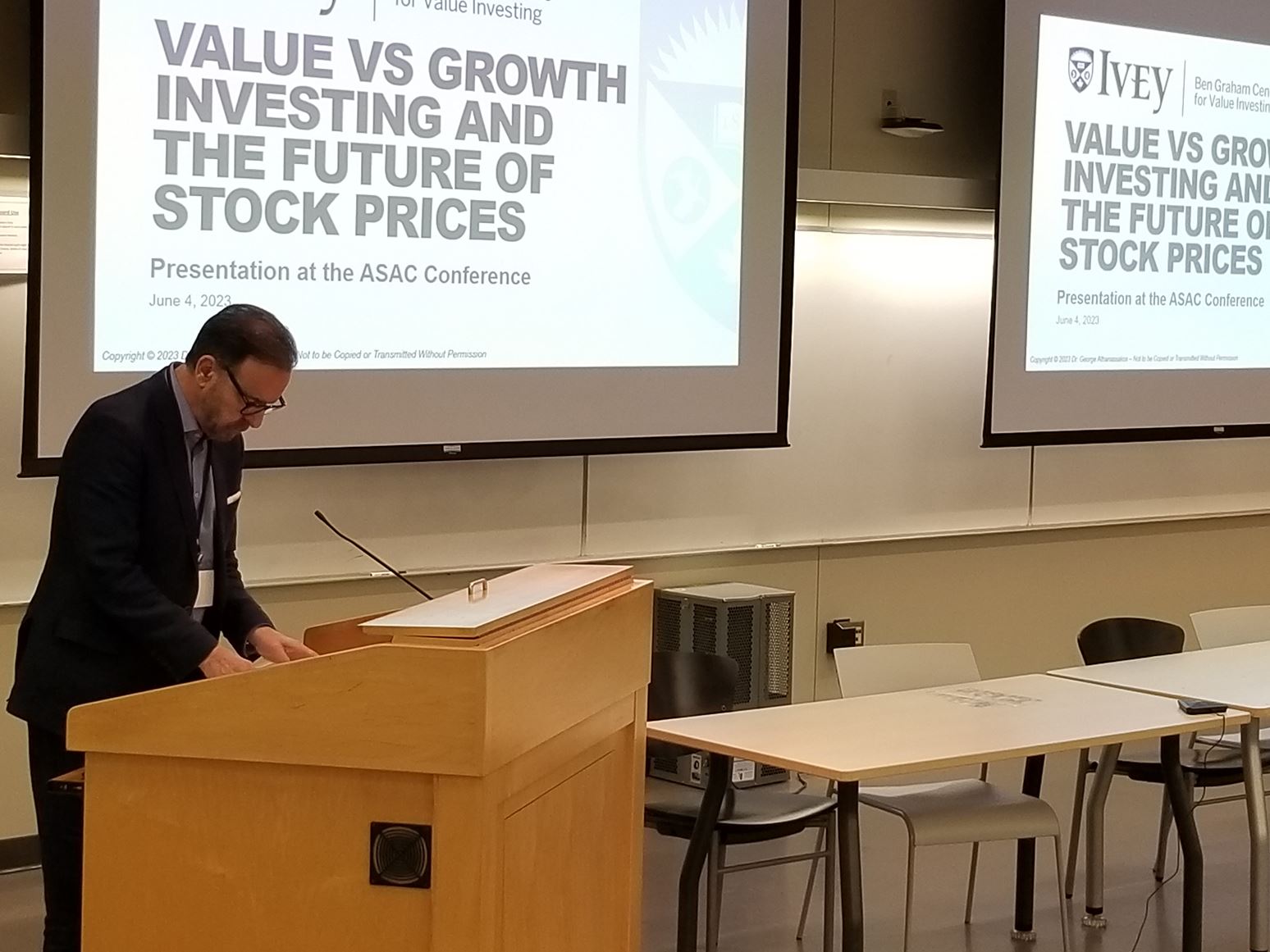 Value Investing Keynote Presentation at the ASAC Conference