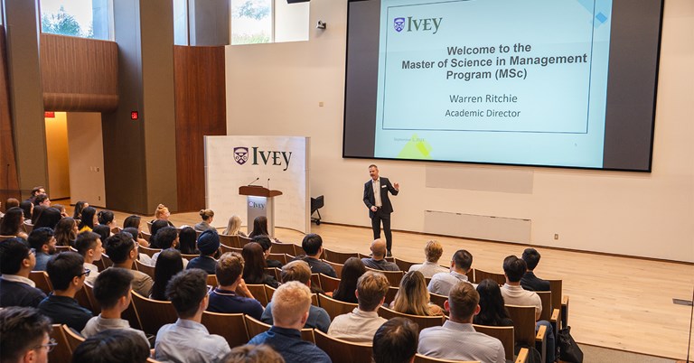 The MSc Class of 2024 begins its Ivey journey