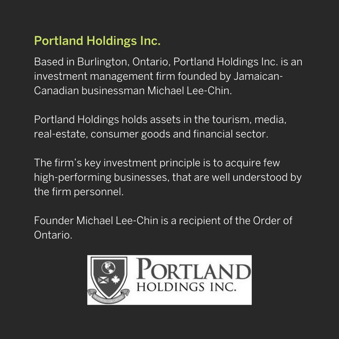 Portland Holdings Inc.