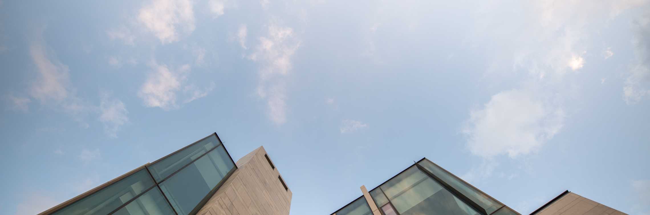 View of sky above the Ivey Building