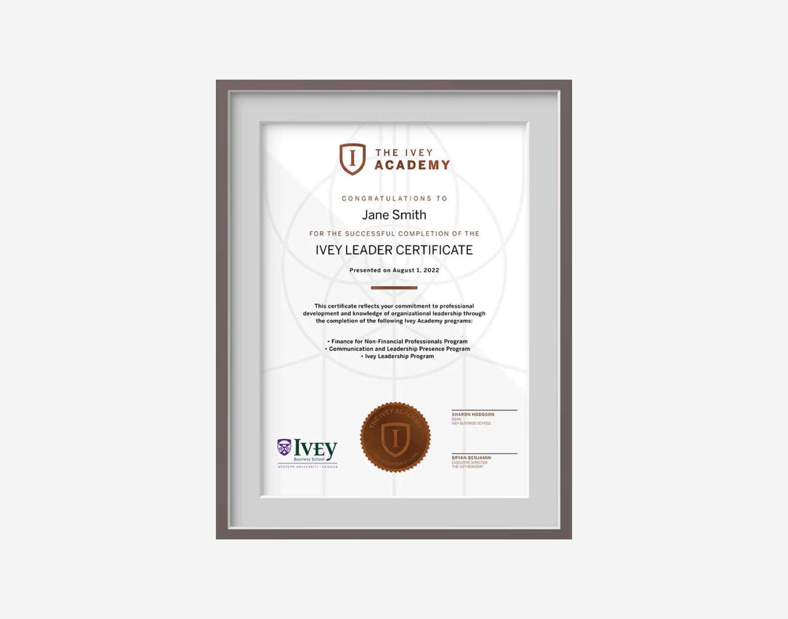 The Ivey Leadership Certificate