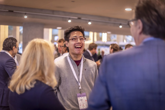 Max Wang speaking with Kim Shannon and George Athanassakos