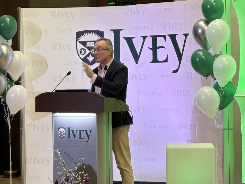 Julian Birkinshaw at the Ivey Sports Leadership Conference