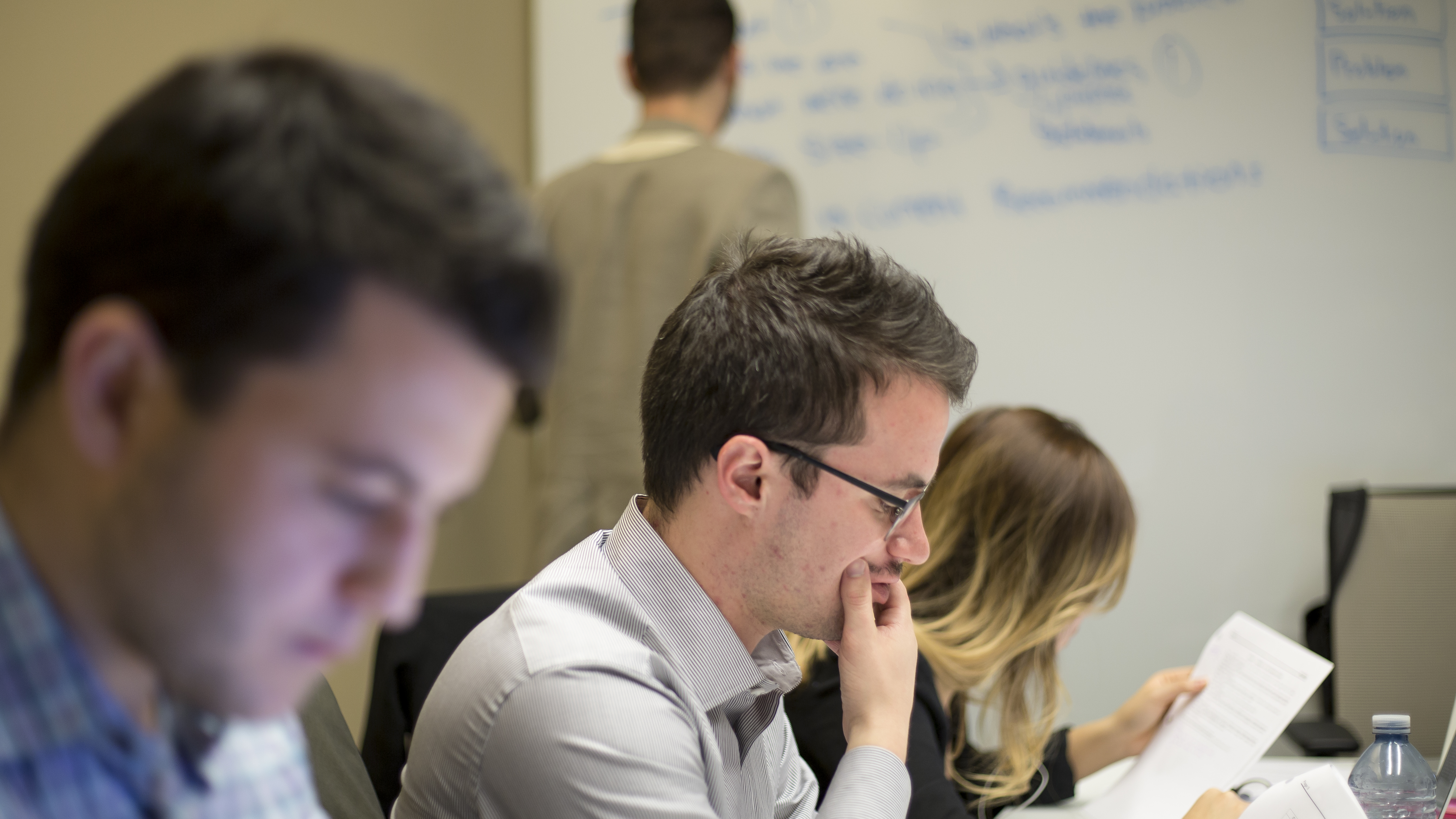 students working quietly