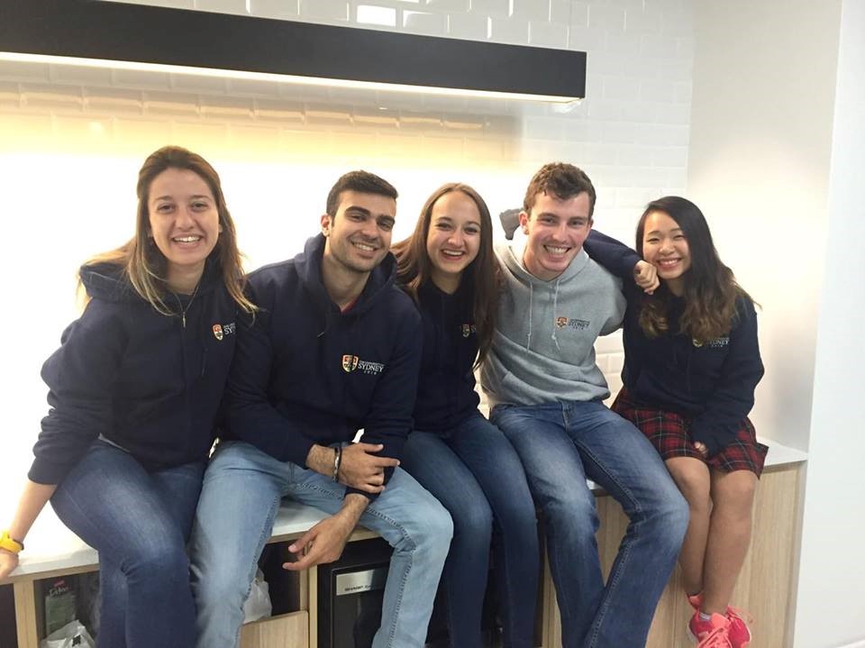 My CEMS Club Sydney Marketing Team – Silvia from Italy, Vatsal from India, me from Canada, Jean from France and Nora from China