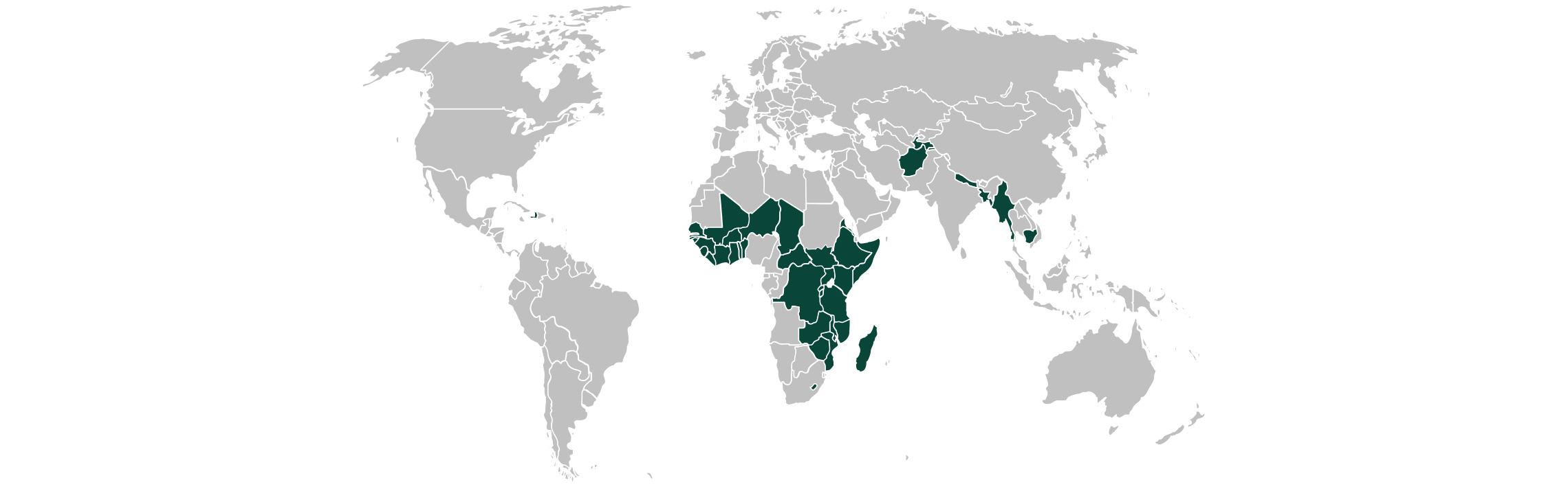 Map of the 39 Country Initiative