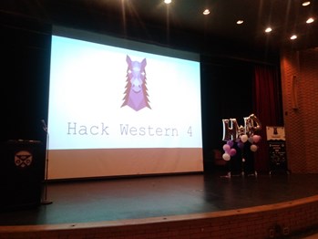 A welcome screen showing the Hack Western 4 title