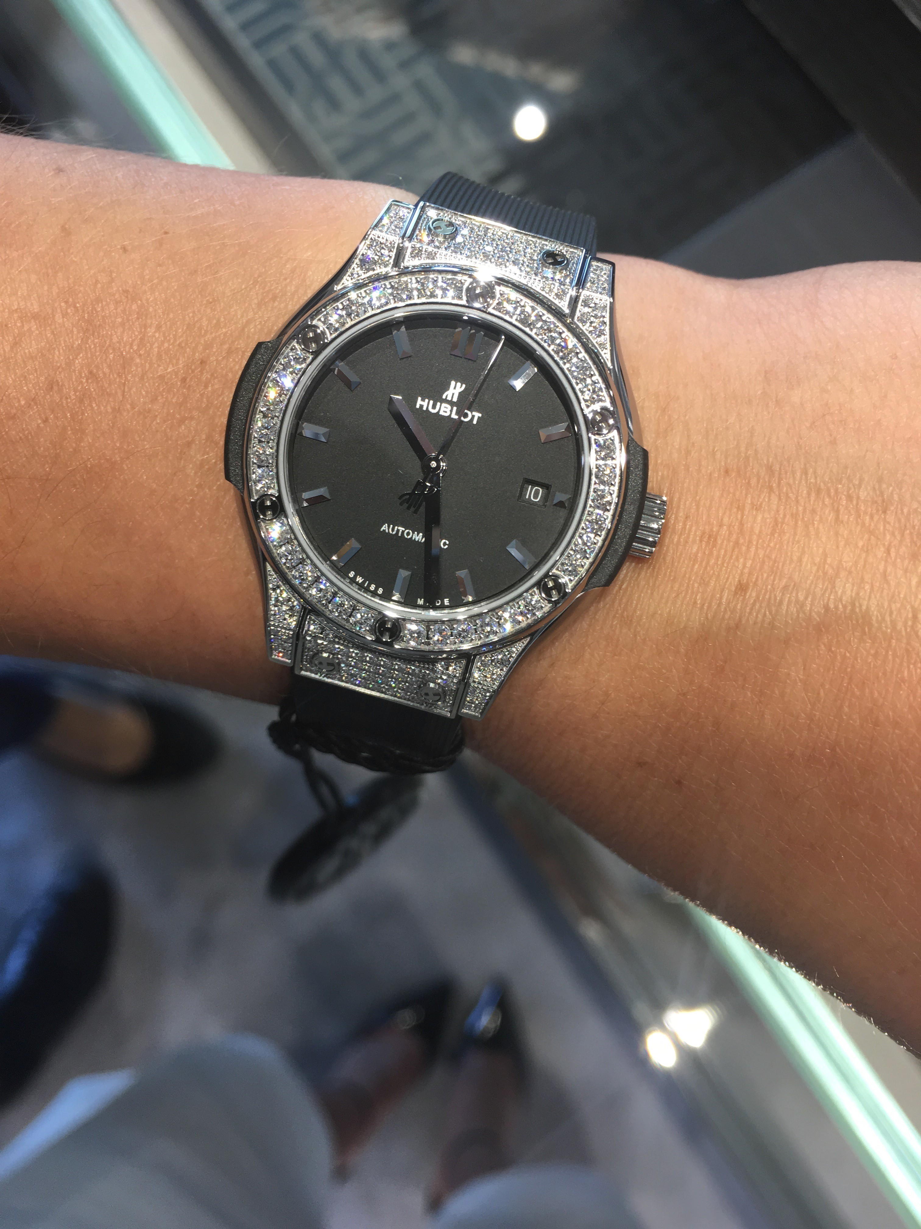 18,000 CHF watch covered with diamonds