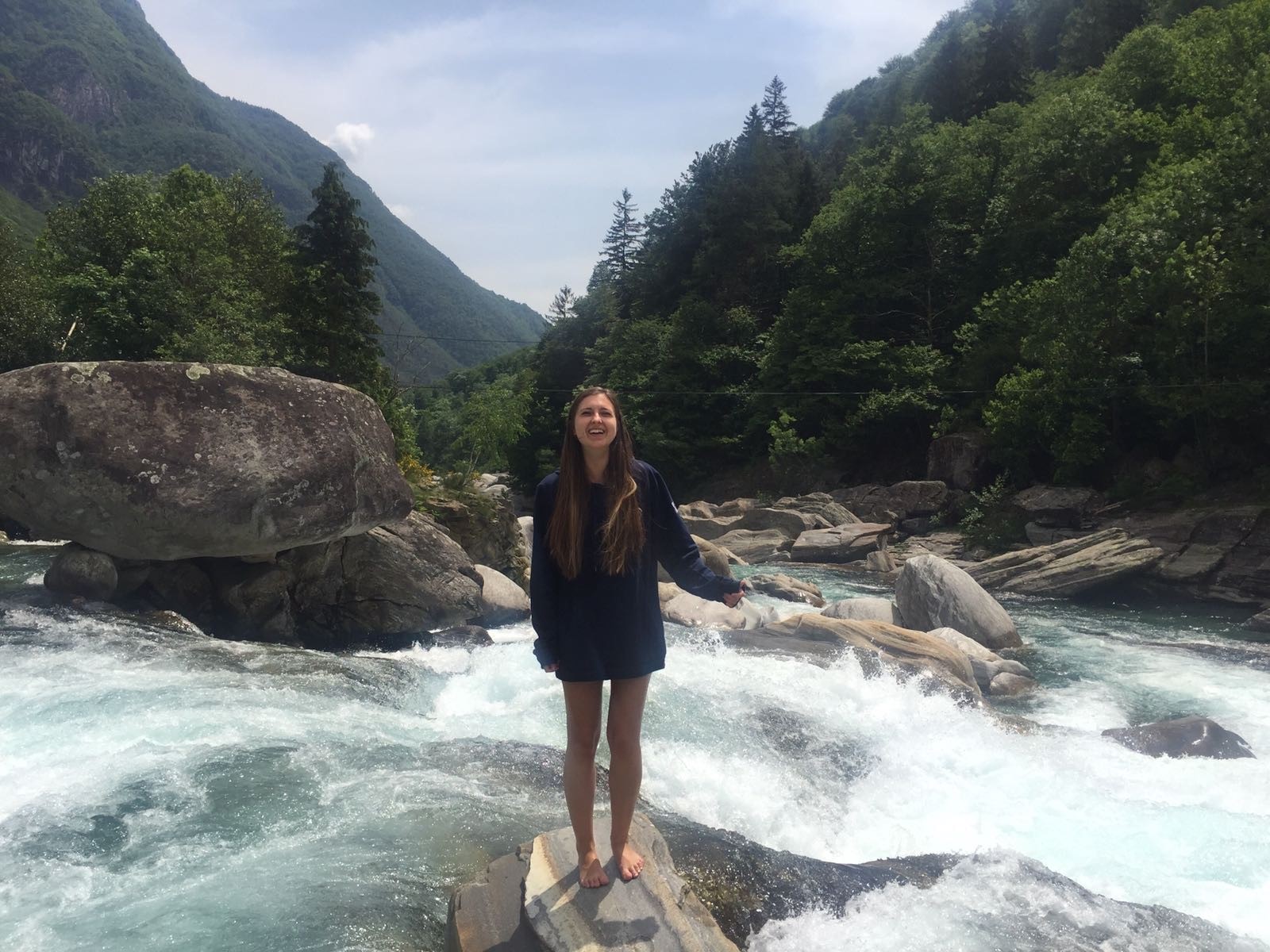 Katy Bauer beside a river