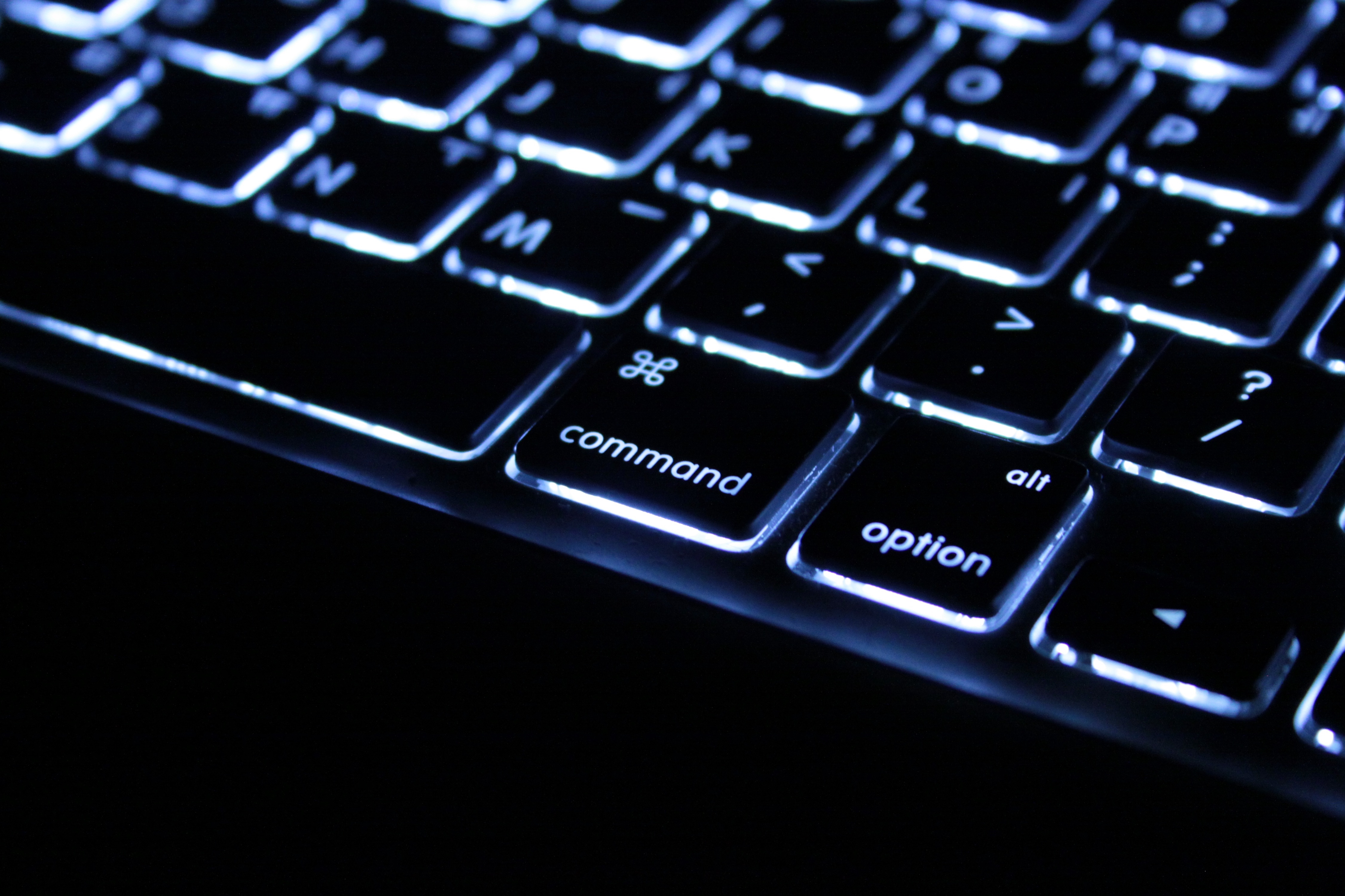 A closeup shot of a keyboard