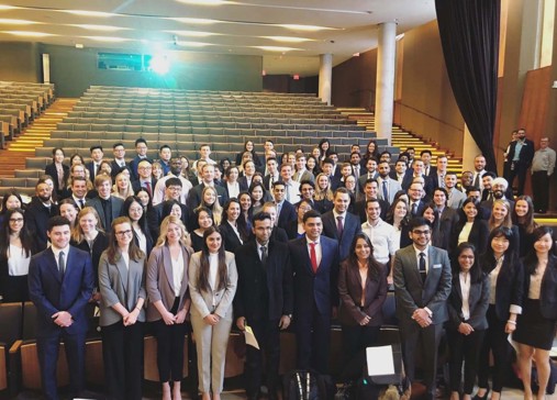 A group of students in the Ivey Auditorium