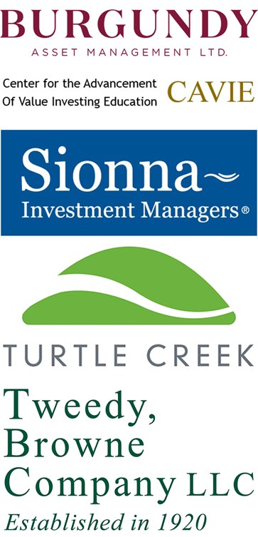 A group of logos including Burgundy, CAVIE, Sionna, Turtle Creek and Tweedy, Browne Company LLC