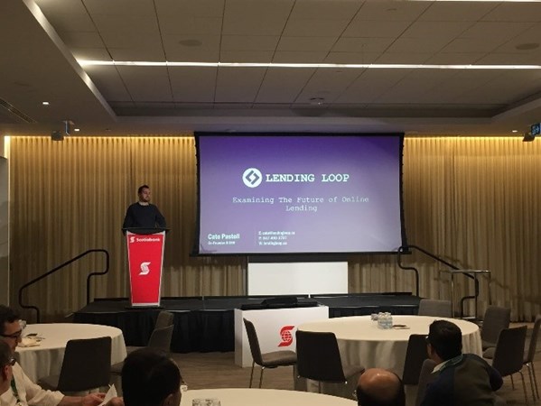 Cato Pastoll  addresses the Toronto FinTech Conference