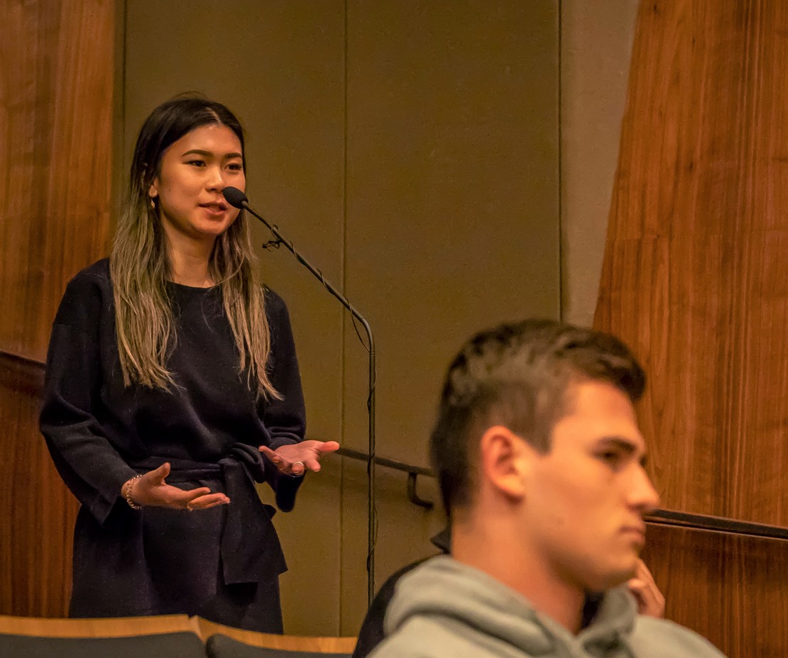 Students participate in a Q&A session with Paul Lountzis-4