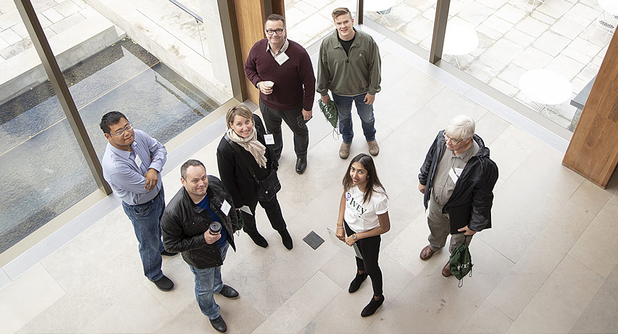 Image of some Ivey alumni at the Ivey Business School