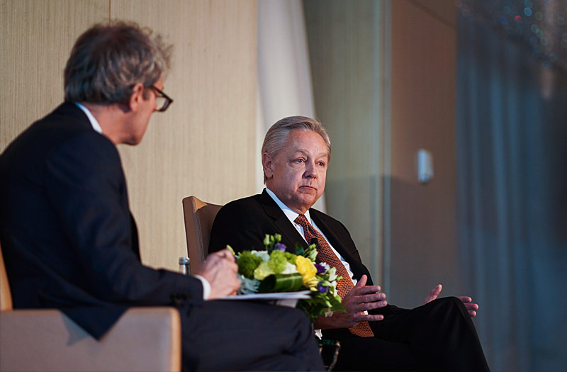 Michael Friisdahl and Gerard Seijts speaking together at an event