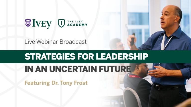 Strategies for Leadership in an Uncertain Future banner