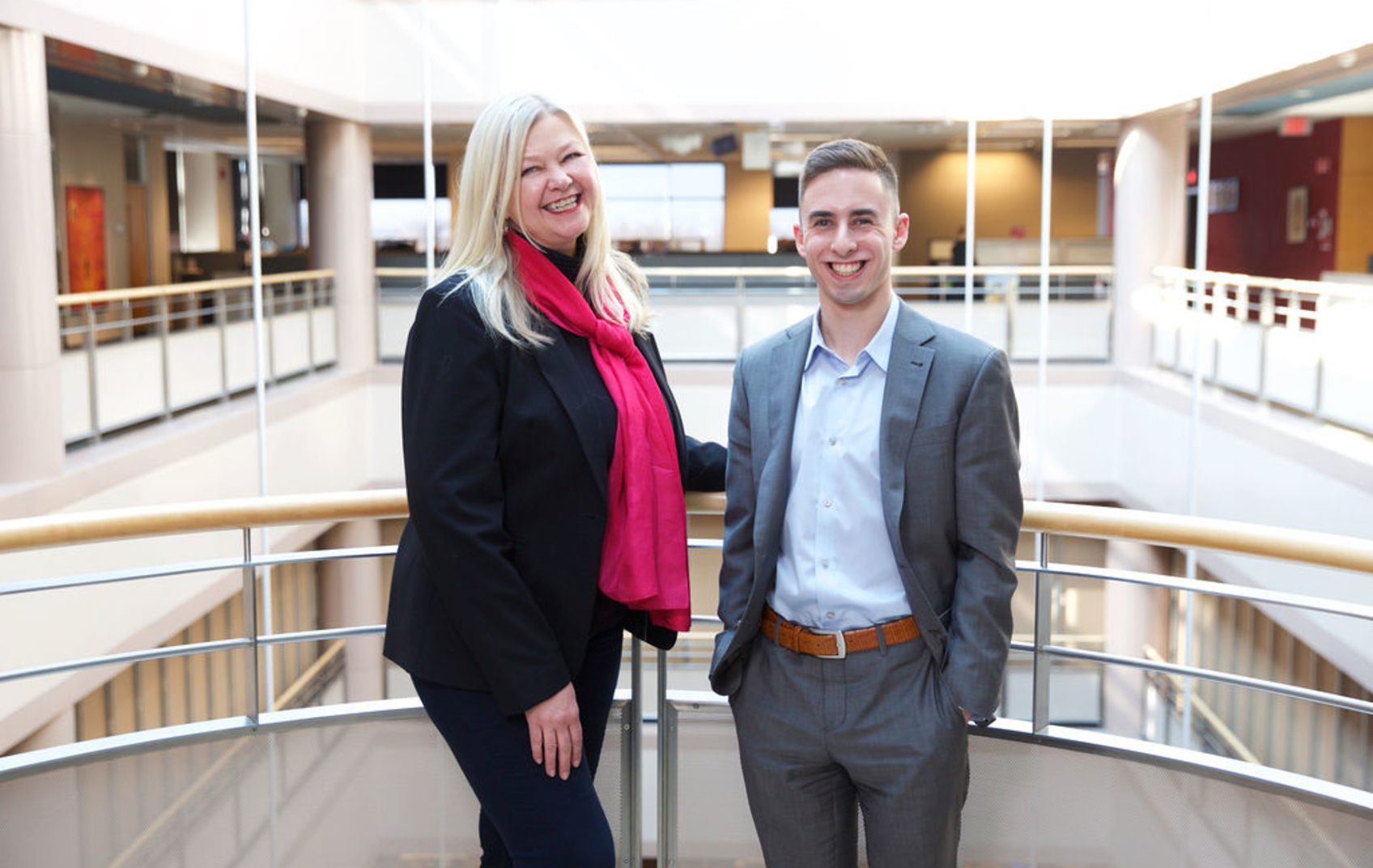 Jesse Zender with Mary Ann Yule CEO for a day