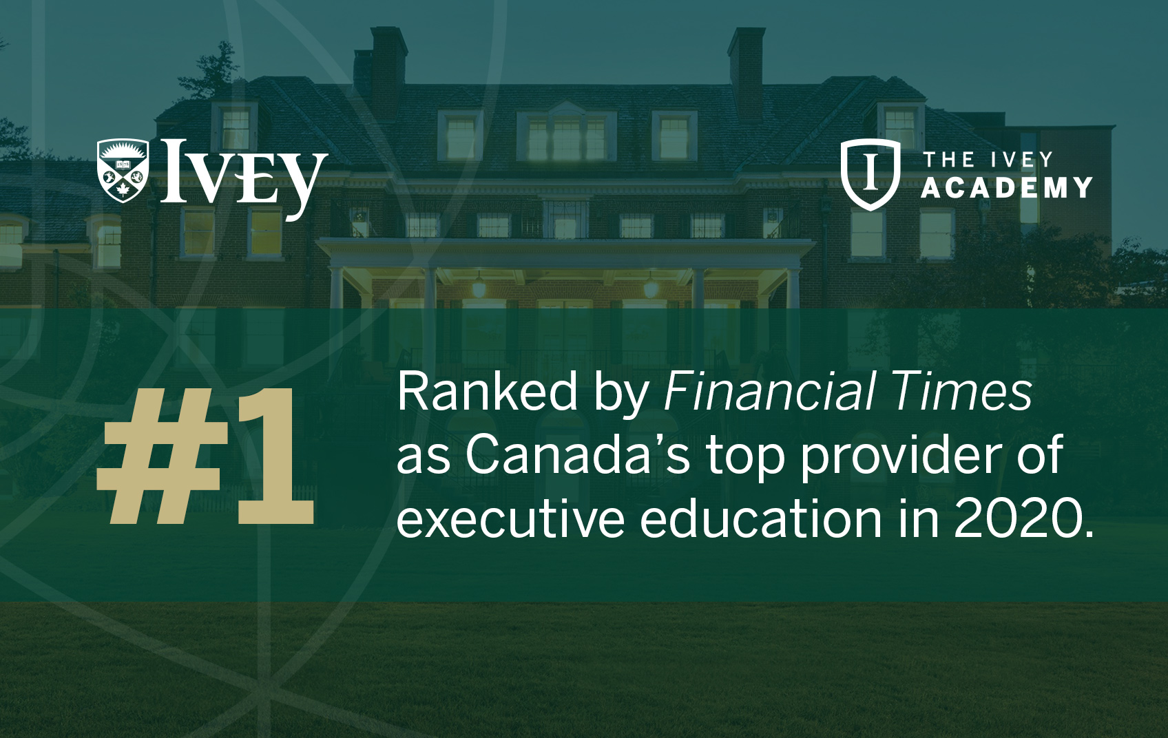 Ivey Academy Ranked #1 in Canada for Executive Education
