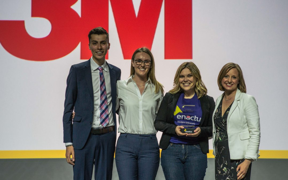 The Western Enactus team won the 3M Canada Award at the 2018 Enactus Canada National Exposition.