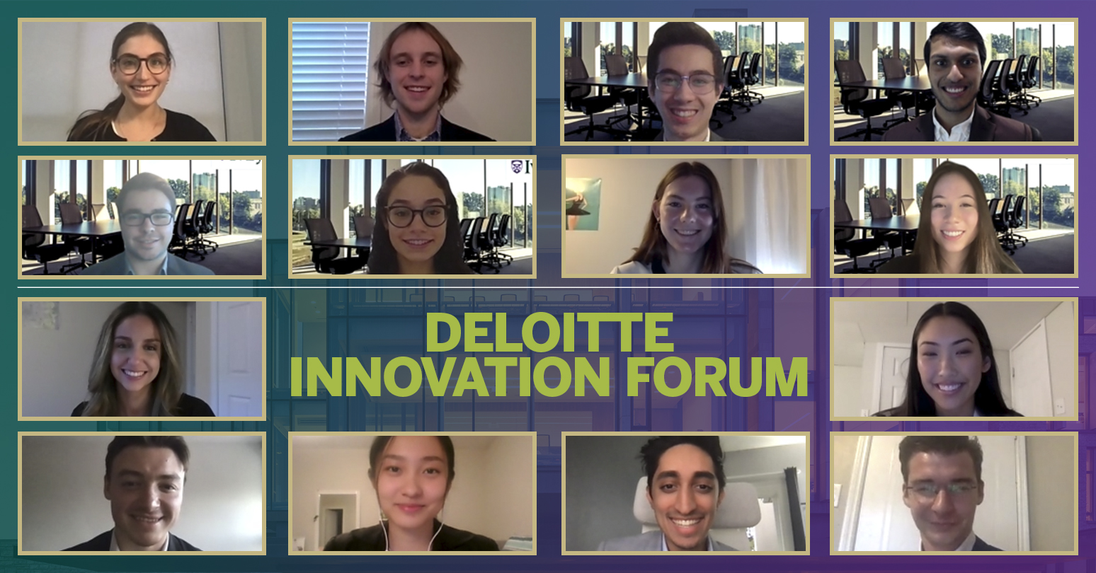Deloitte Innovation Forum winning teams: Team 8 at top, Team two on bottom
