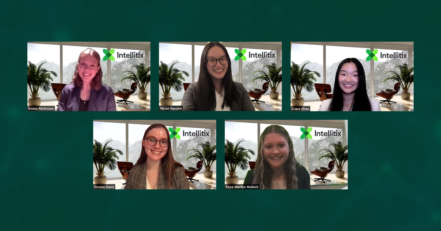 Top (l-r) Emma Parkinson, Mylan Nguyen, Grace Zhou; Bottom (l-r) Kirsten Davis, and Elyse Malleck