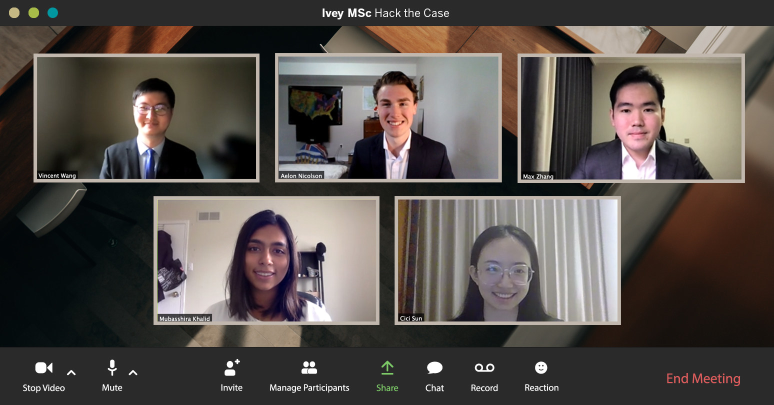 Team SAShimi - top (l-r) Vincent Wang, Aelon Nicolson, Max Zhang; bottom (l-r) Mubasshira Khalid, Cici Sun