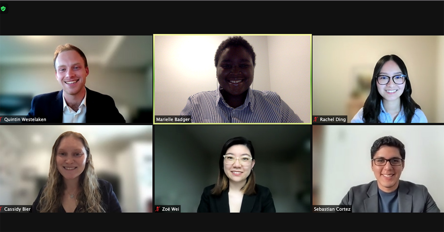 Top (l-r) Quintin Westelaken, Marielle Badger, Rachel Ding; bottom (l-r) Cassidy Bier, Zoë Wei, Sebastian Cortez