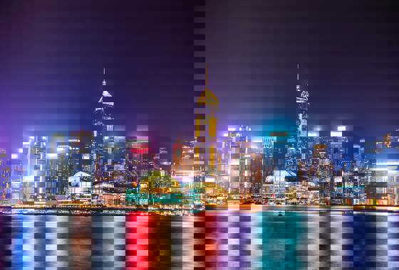 Hong Kong Convention Centre City Skyline