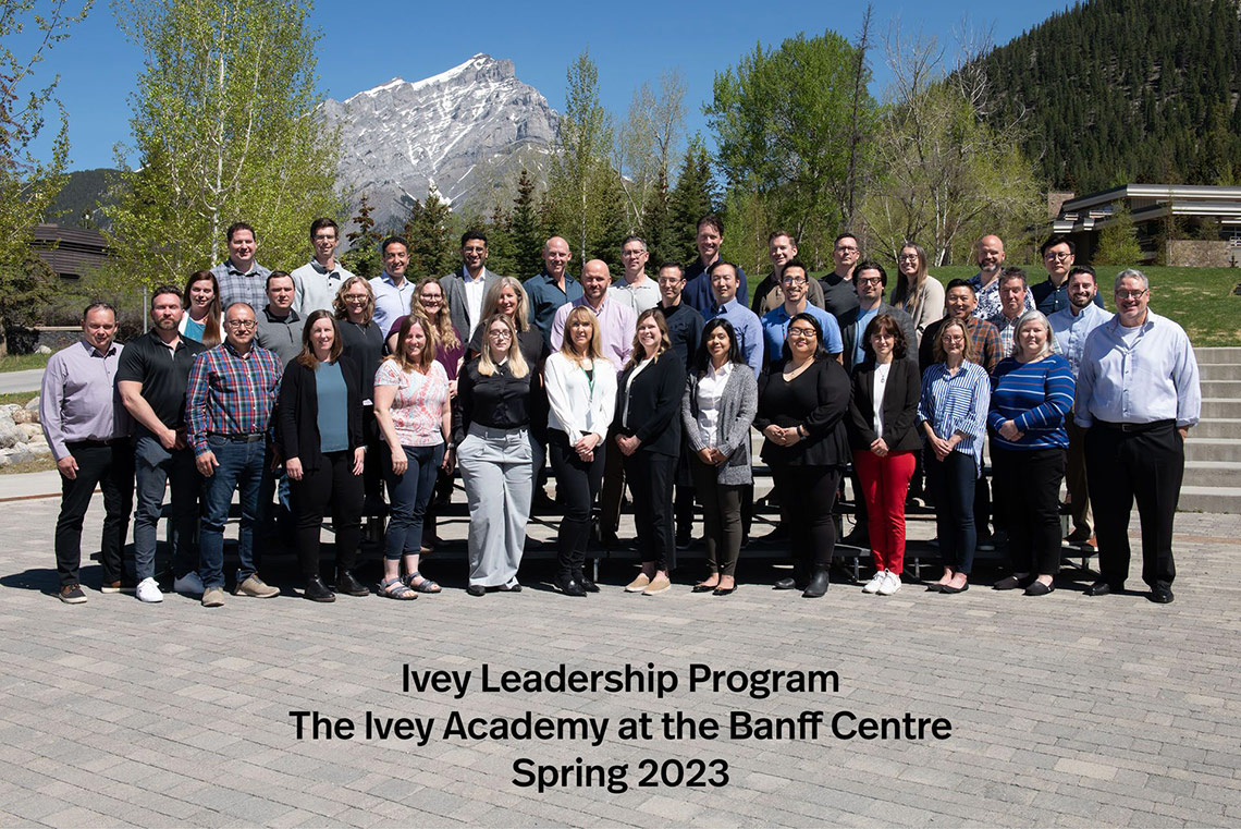Ivey Leadership Program participants in Banff, Alberta