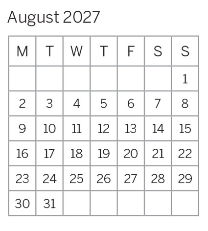August 2027