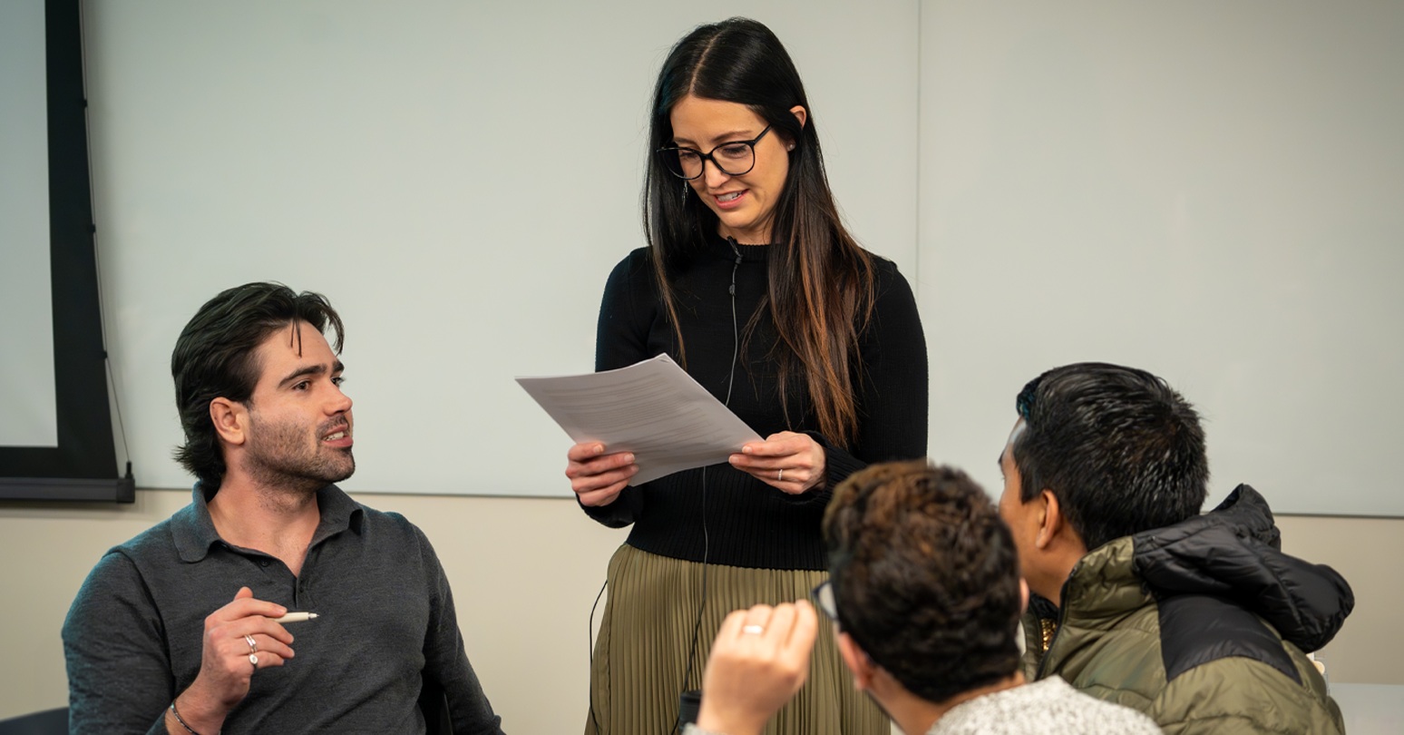 Jennifer Baytor With MBA Students